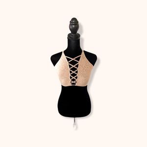 Pink Victoria's Secret Criss Cross Lace Bralette